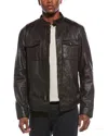 John Varvatos Steve Suede Jacket In Brown