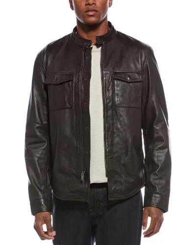 John Varvatos Steve Suede Jacket In Brown