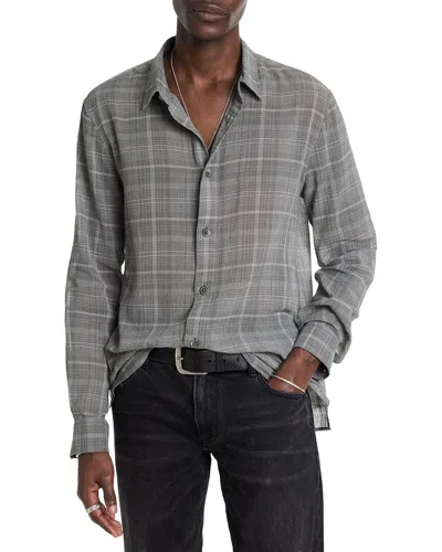 John Varvatos Straight Bottom Hem Shirt In Blue