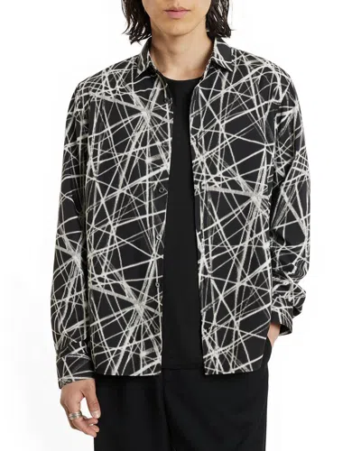 John Varvatos Straight Bottom Hem Shirt In Multi