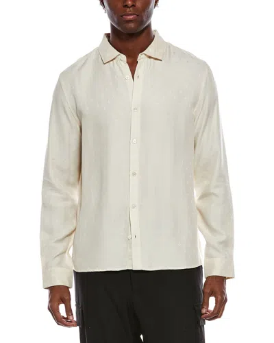 John Varvatos Straight Bottom Hem Shirt In White