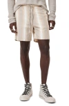 John Varvatos David Drawstring Shorts In Chalk