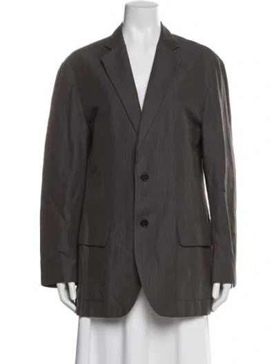 Pre-owned John Varvatos Striped Blazer In Gray