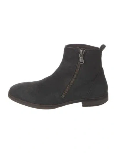Pre-owned John Varvatos Suede Boots In Black