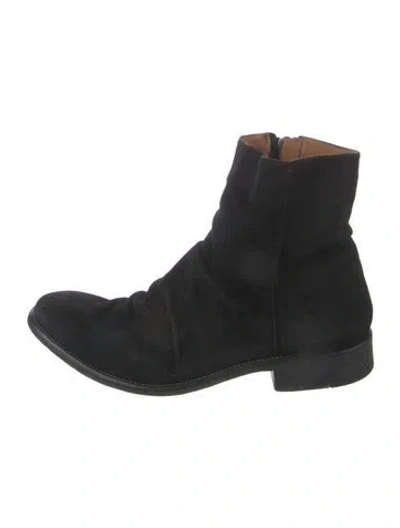 Pre-owned John Varvatos Suede Boots In Black