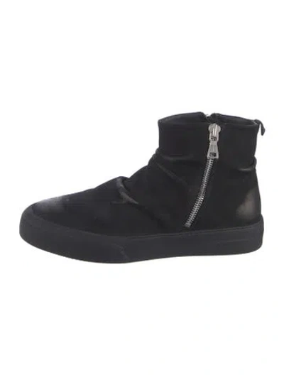 Pre-owned John Varvatos Suede Boots In Black