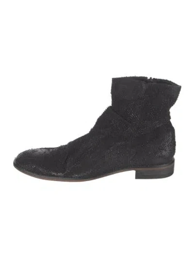 Pre-owned John Varvatos Suede Boots In Black