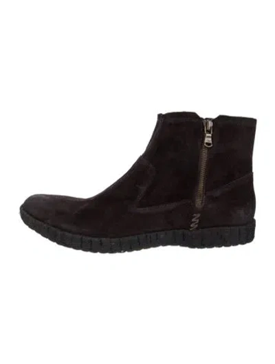 Pre-owned John Varvatos Suede Boots In Brown