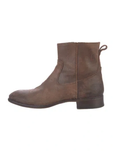 Pre-owned John Varvatos Suede Boots In Brown