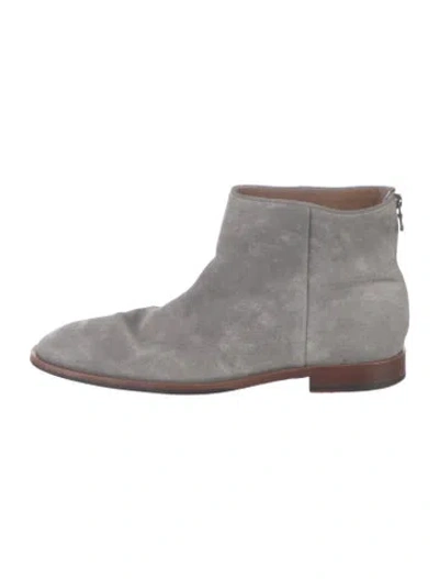 Pre-owned John Varvatos Suede Boots In Grey