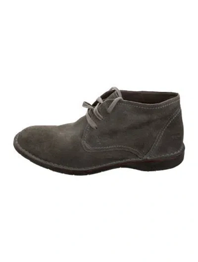 Pre-owned John Varvatos Suede Boots In Grey