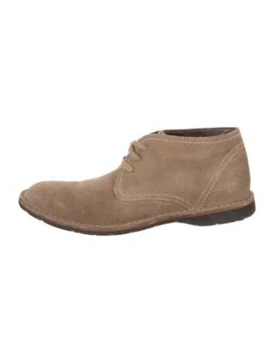 Pre-owned John Varvatos Suede Boots In Neutrals