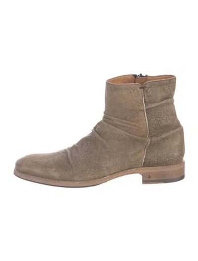 Pre-owned John Varvatos Suede Boots In Neutrals
