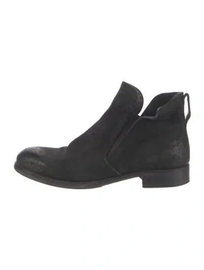 Pre-owned John Varvatos Suede Chelsea Boots In Black