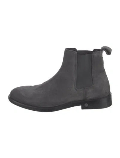 Pre-owned John Varvatos Suede Chelsea Boots In Black