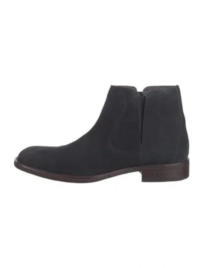 Pre-owned John Varvatos Suede Chelsea Boots In Black
