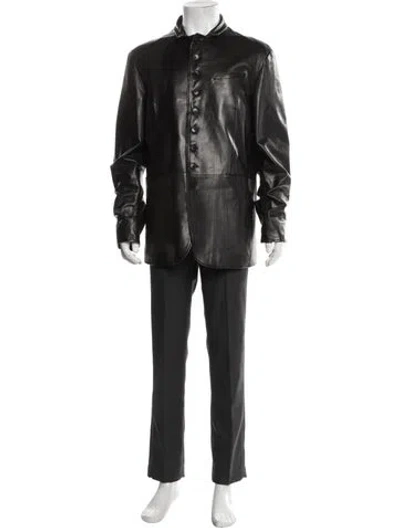 Pre-owned John Varvatos Suede Jacket In Brown