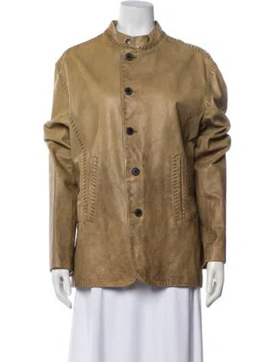 Pre-owned John Varvatos Suede Jacket In Neutrals