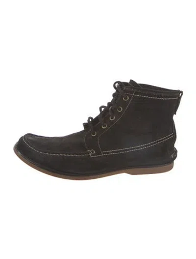 Pre-owned John Varvatos Suede Lace-up Boots In Brown