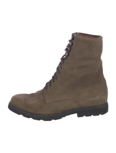 Pre-owned John Varvatos Suede Lace-up Boots In Brown