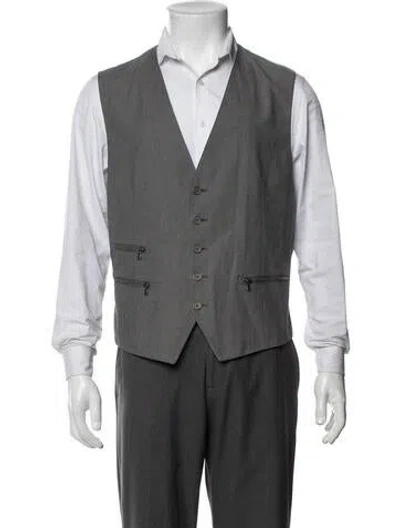 Pre-owned John Varvatos Suit Vest In Grey