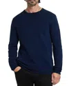 John Varvatos Mercer Wave Long Sleeve T-shirt In Ink Blue