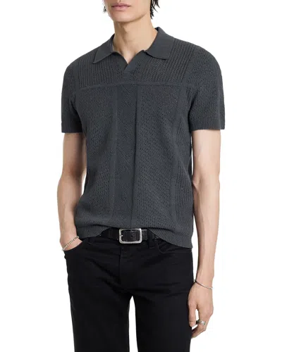 John Varvatos Theo Pointelle Sweater In Grey