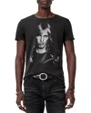 John Varvatos Tom Petty Graphic Raw Edge Tee In Charcoal