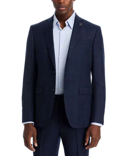 John Varvatos Tonal Plaid Slim Fit Suit Jacket In Blue