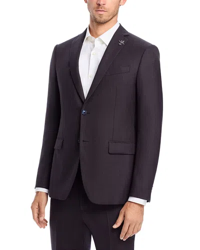 John Varvatos Tonal Plaid Slim Fit Suit Jacket In Burgundy