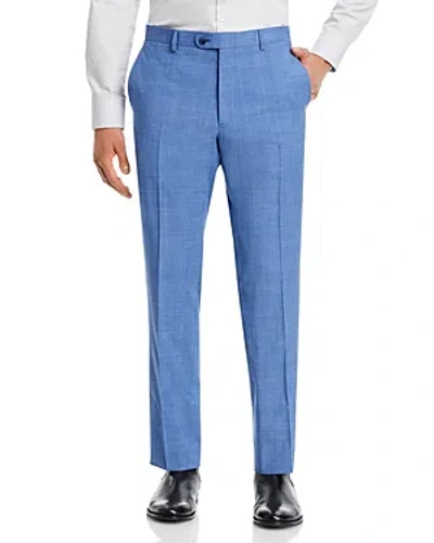 John Varvatos Tonal Plaid Slim Fit Suit Trousers In Light Blue