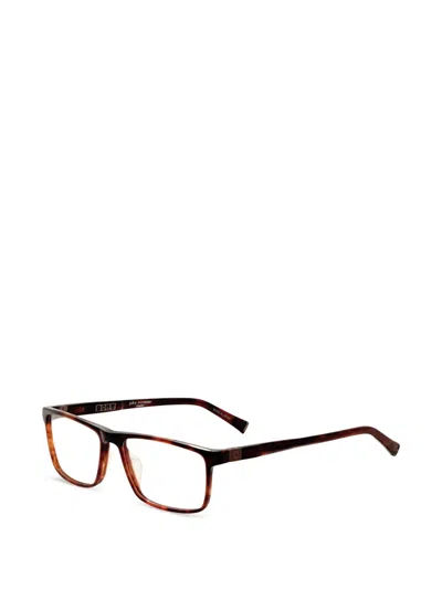 John Varvatos 톨토이즈셸 이펙트 직사각 프레임 안경 In Multi