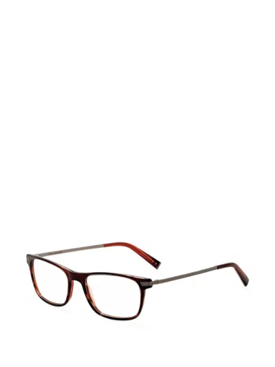 John Varvatos Tortoiseshell-effect Rectangle-frame Glasses In Multi