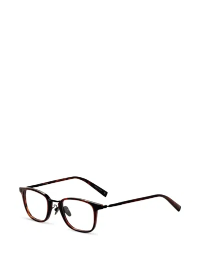 John Varvatos 톨토이즈셸 이펙트 스퀘어 프레임 안경 In Black