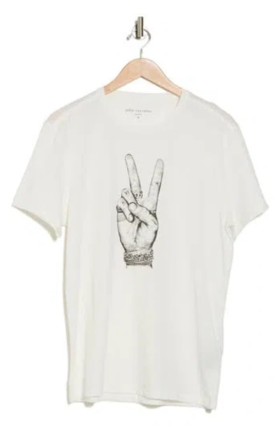 John Varvatos Tough Peace Cotton Graphic T-shirt In Salt