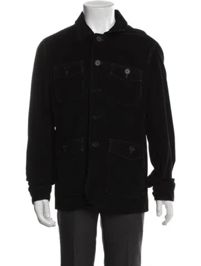 Pre-owned John Varvatos Trucker Jacket In Black