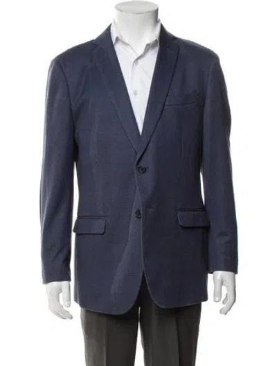 Pre-owned John Varvatos Tweed Pattern Blazer In Blue