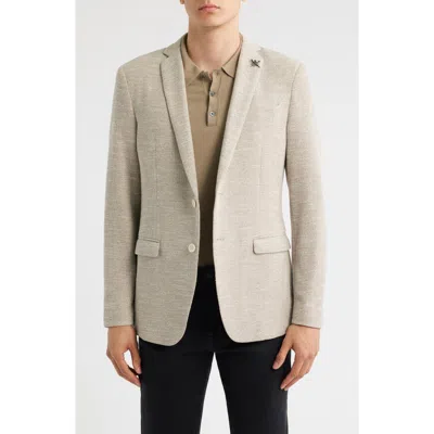John Varvatos Varick Slim Fit Tan Slub Knit Sport Coat In Brown