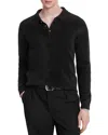 John Varvatos Verona Long Sleeve Cashmere Polo Sweater In Black