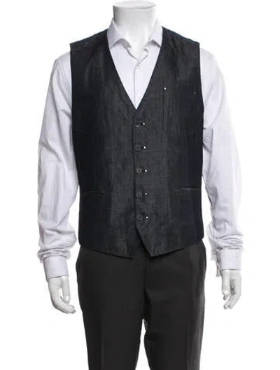 Pre-owned John Varvatos Vest In Blue