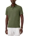 John Varvatos Victor Organic Cotton Polo In Light Olive