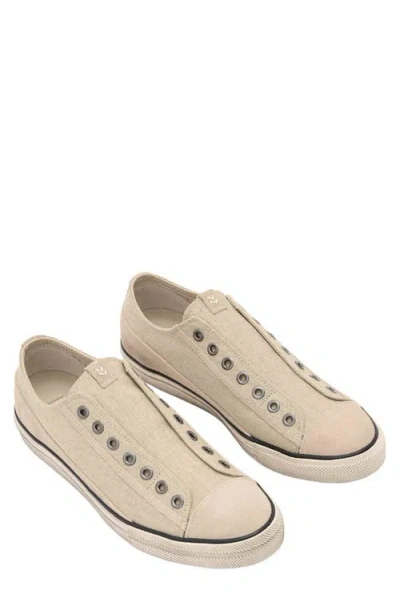 John Varvatos 315 Vulc Laceless Low Calf Hair Sneaker In Neutral