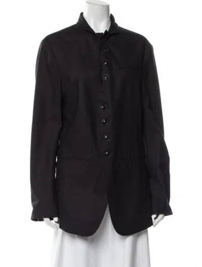 Pre-owned John Varvatos Virgin Wool Blazer In Black