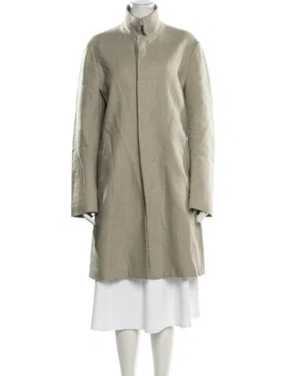 Pre-owned John Varvatos Virgin Wool Coat In Neutral