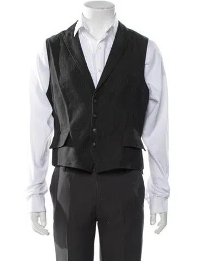 Pre-owned John Varvatos Virgin Wool Suit Vest In Gray