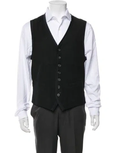 Pre-owned John Varvatos Virgin Wool Suit Vest In Green