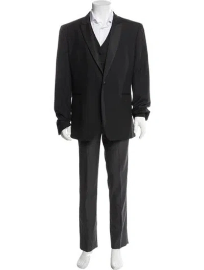 Pre-owned John Varvatos Virgin Wool Two-piece Blazer In Black