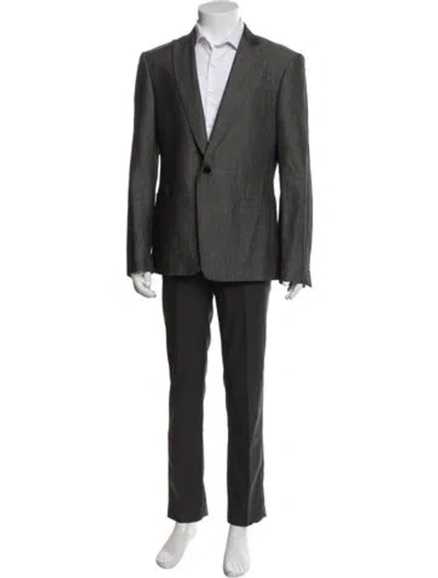 Pre-owned John Varvatos Virgin Wool Two-piece Blazer In Gray