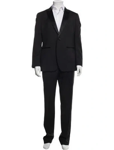 Pre-owned John Varvatos Virgin Wool Two-piece Suit In Black