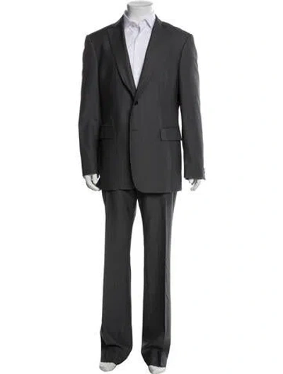 Pre-owned John Varvatos Virgin Wool Two-piece Suit In Gray